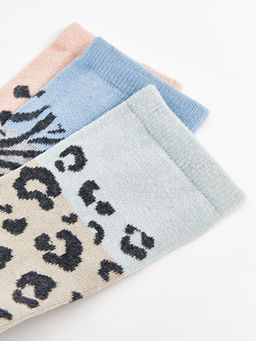 Desenli Kad?n Soket ?orap 3l?