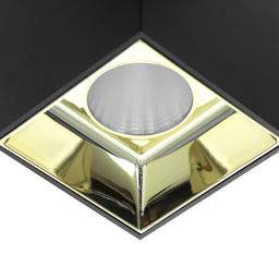 Светильник «Кубик» LED 4000К 10 Вт DIM220 черный золото 7.5×7.5×9.5 см
