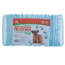 Пеленки быстро впитывающие ПИЖОН для животных гелевые, 60 х 60 см (в наборе 30 шт)