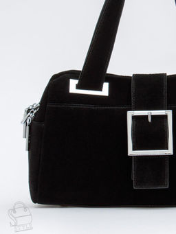 Сумка женская кожаная 0873CF black  Polina&Eiterou