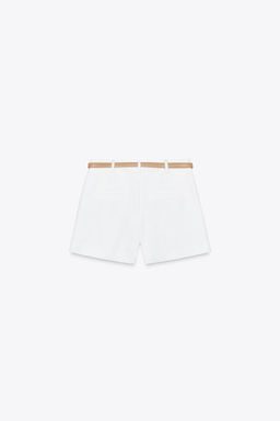 DARTED BERMUDA SHORTS WITH BELT - Zara фото 6