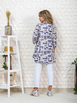 445 Туника "Буквы на песочном"