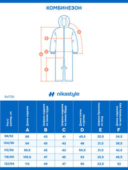 Комбинезон 8з1726 индиго/черный