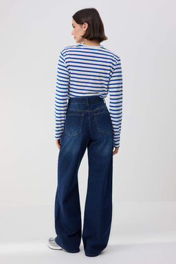 Trendyolmilla Wardrope Essentials Antrasit DOKUMLU Yuksek Bel Wide Leg Jeans TWOSS26JE00128 фото 28