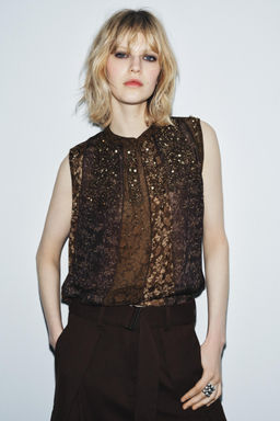ZW COLLECTION PATCHWORK TOP - Zara фото 2