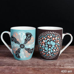 Кружка 400 мл Орнамент / D619 /уп 12/72/