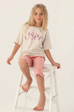 K_z _ocuk Bej Pijama Tak_m_ Sepette S_rpriz _ndirim - U.s. polo assn фото 2