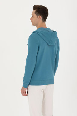 U. S. Polo Assn Мужской вязаный кардиган с капюшоном Petrol - U.s. polo assn фото 19