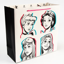 Пакет подарочный, 30×30×12 см, упаковка, Принцессы