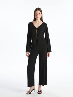 Beli Lastikli Dokulu Kad?n Pantolon