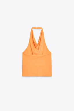 SATIN HALTER TOP - Zara фото 8