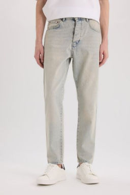 90s Slim Fit Dar Kal?p Yuksel Bel Dar Paca Pamuklu Jean Pantolon