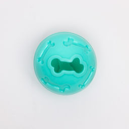 Мяч под лакомства, утолщённый TPR, 7 см, бирюзовый - Пижон фото 2