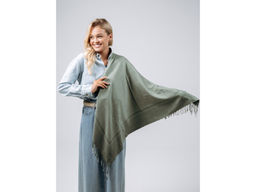 Платок Lanotti двухсторонний Сердце природы зелёный/№60