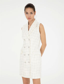 Ekru Slim Fit T_vit Elbise - Pierre cardin фото 3