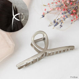 Заколка-краб для волос / XY2415-1 /уп 40/металл/серебро