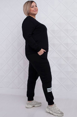 Арт. 2361 Костюм с брюками женский 50-58 (5 шт) Цвет:верх-черный,низ-черный - Калинка фото 4