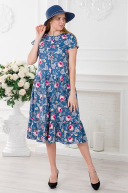 Платье женское из кулирки Кармелита Розы - Амадэль фото 4