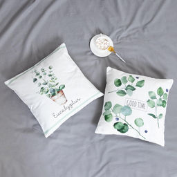 Наволочка декоративная Этель Eucalyptus (вид 2), 48 х 48 см, 100% хлопок  фото 10