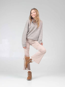 Ботинки 261.uno2br. светло коричневый замша перла/Мех