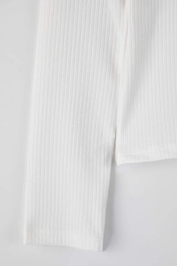 Ekru Onu Full C?tc?t Kapama Kaskorse Fitted/Vucuda Oturan Orme Bluz TWOAW26BZ00329 - Trendyolmilla фото 7