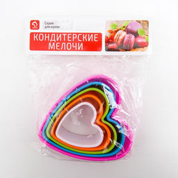 Цена за 2 шт. Формы для печенья Доляна Сердце, набор 5 шт., 10?9?3.5 см, пластик, МИКС  фото 6