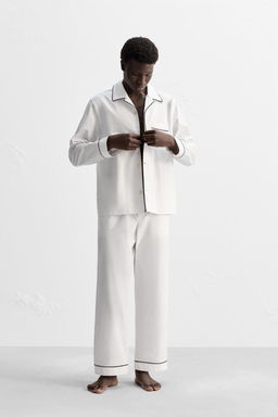 CONTRAST PYJAMA SHIRT