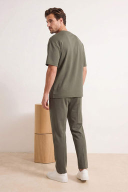 Indigo Oversize/Genis Kesim Yumusak Dokulu Basic T-Shirt TMNSS26TS00003 - Trendyolmilla фото 9