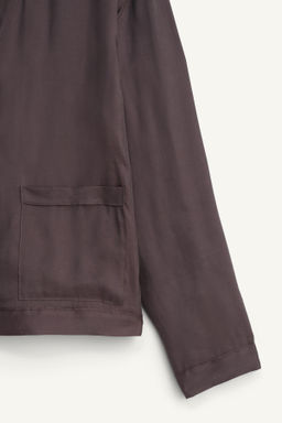 CHAQUETA RELAXED FIT LYOCELL - VISCOSA / Gris - Zara фото 8