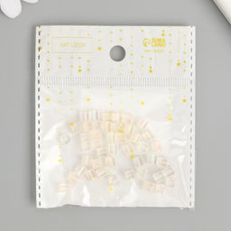 Цена за 2 шт. Бисер стекло 6/0 «Кубик. Прозрачный перламутр», 10 г