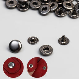 Цена за 100 шт. Кнопка установочная, Альфа, железная, d = 10 мм, цвет чёрный никель - Simaland фото 2