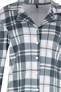 Cok Renkli %100 Pamuk Ekoseli Gomlek-Pantolon Orme Pijama Tak?m? THMAW24PT00251 - Trendyolmilla фото 7