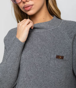 Джемпер #КТ8210, серый