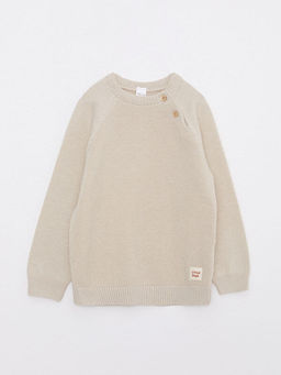 Bisiklet Yaka Kendinden Desenli Erkek Bebek Triko Kazak - Waikiki фото 2