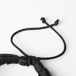 Браслет кожа «Сова» и листок, чёрный, d=6 см