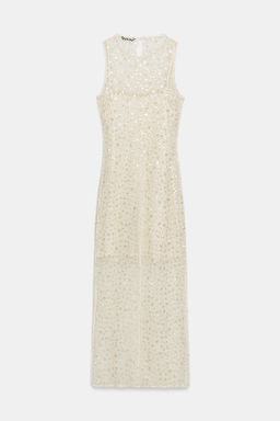VESTIDO MIDI LENTEJUELAS / Crudo - Zara фото 8