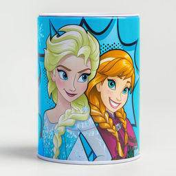 Копилка металлическая, 6.5 см × 6.5 см × 12 см «Анна и Эльза», Холодное сердце