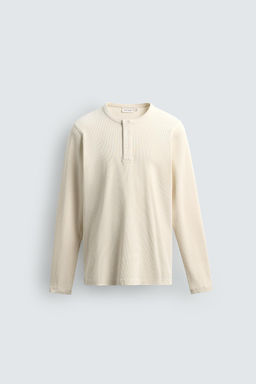 CAMISETA RIB CUELLO PANADERO / Crudo - Zara фото 7