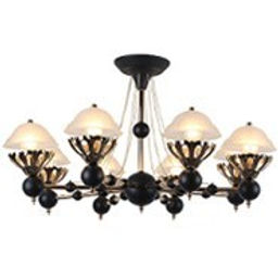 Люстра 8*40Вт черный 7-6716