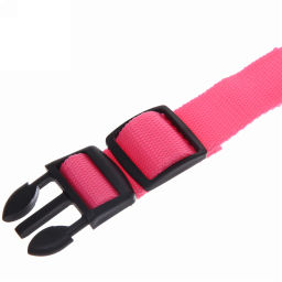 Ошейник с подсветкой и кольцом для жетона для малых пород собак "Бро видно", цвет розовый, размер S - 2,5*30см (лейбл)