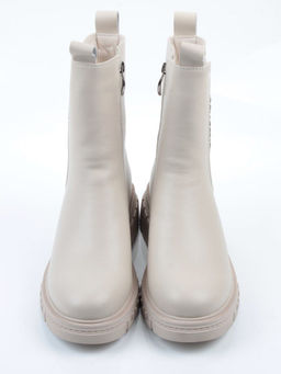 04-PAM370-2Z LT. BEIGE Ботинки зимние женские (натуральная кожа, 100% шерсть)