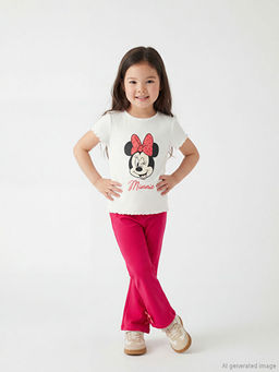 Minnie Mouse Bask?l? K?z ?ocuk Ti??rt ve Tayt