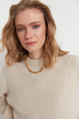 Tas Genis Kal?p Couple Yumusak Dokulu Basic Triko Kazak TWOAW20FV0142 - Trendyolmilla фото 3