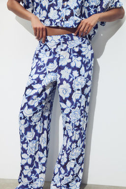 FLORAL PRINT TROUSERS - Zara фото 2