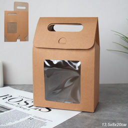 Коробка подарочная складная 14x8x19 см / QR148-B /уп 12/480/коричневый - Галеонтрейд фото 5