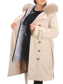 21002 BEIGE Пальто зимнее женское MAILILUO (150 гр. холлофайбера) - Fashion фото 7