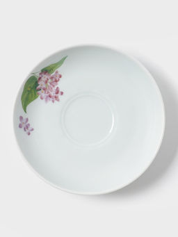 Блюдце Добрушский завод «Сирень», d=15 см, фарфор, белое