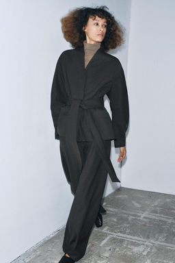 ZW COLLECTION WOOL BLEND KIMONO BLAZER