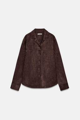 FAUX SUEDE OVERSHIRT - Zara фото 12
