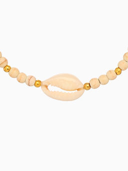 Браслет «Моана», длина 16 см, камень пирит, белый